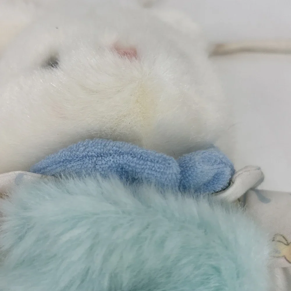 Vintage‎ Carters Prestige Bunny Plush Musical Pull Toy Pastel Blue WORKS!